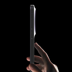 Vivo has mounted the X300&#039;s hardware buttons relatively high on its right-hand side. (Image source: Han Bo Xiao - edited) 