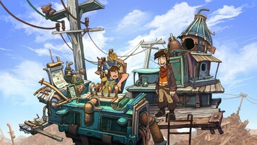 Pictured: A gameplay screenshot from Deponia.