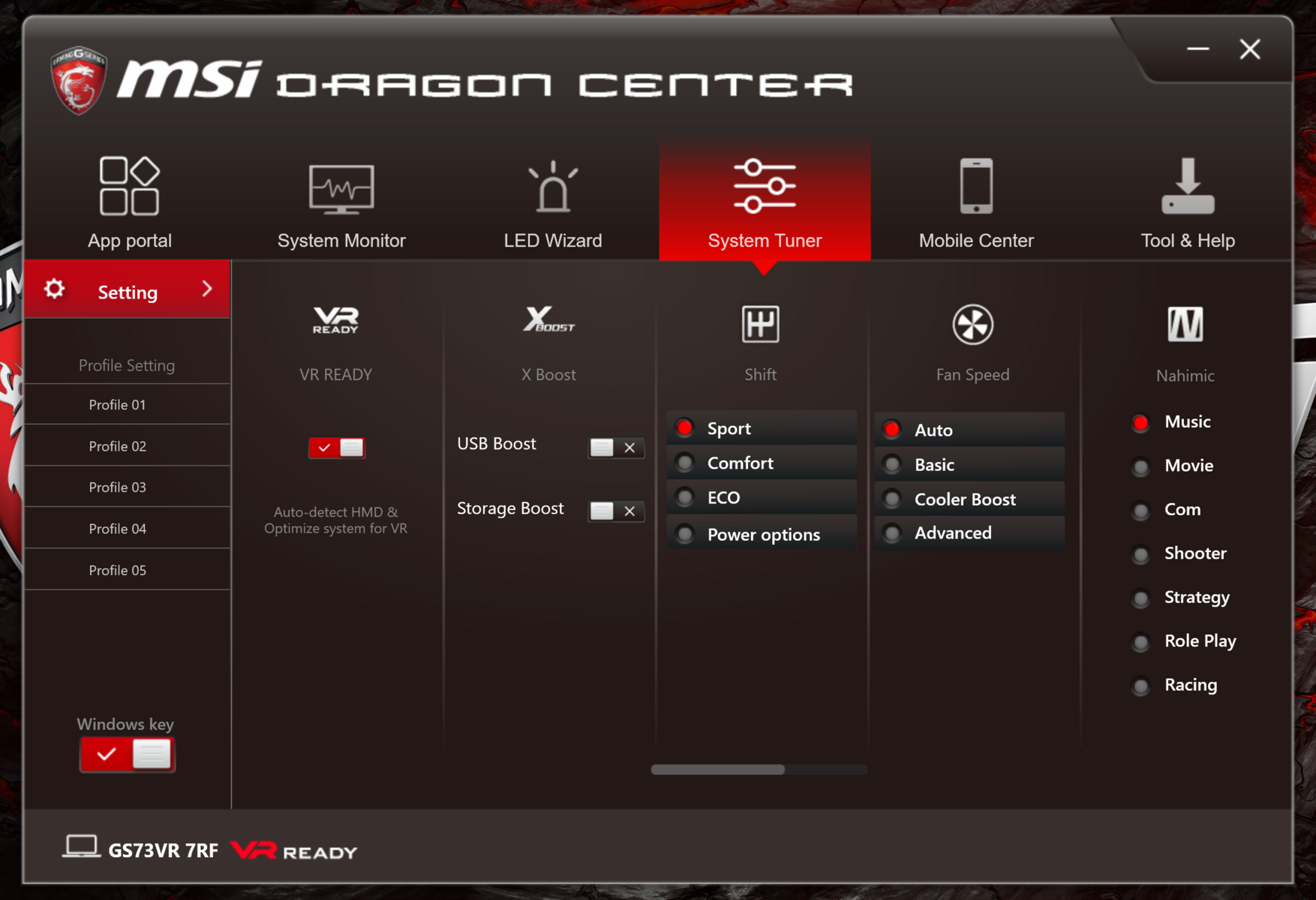 dragon center msi gl62m 7rdx