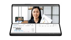 A folding device in 'business' mode. (Source: Samsung)