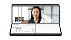 A folding device in &#039;business&#039; mode. (Source: Samsung)