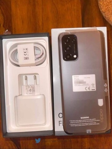 The "Find X3 Lite": looking an awful lot like the Reno5 5G in this leak. (Source: Twitter)