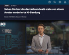 KI-Welt: Welt TV launches first fully AI-produced news show in Germany (Image source: Welt TV)