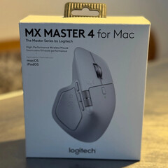 The MX Master 4 for Mac&#039;s alleged retail packaging. (Image source: eBay)