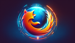 Firefox browser futuristic logo (Source: DALL·E 3-generated image)