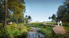 A concept render of Rivian's prospective plant (image: Georgia.org)