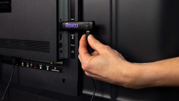 The 2025 Roku Streaming Sticks have a slim design and can be powered by the TV's USB port. (Image source: Roku)