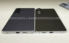 The Samsung Galaxy S25 Edge is nearly 30% thinner than the Galaxy S25 Ultra. (Image source: @OnLeaks / Android Headlines)