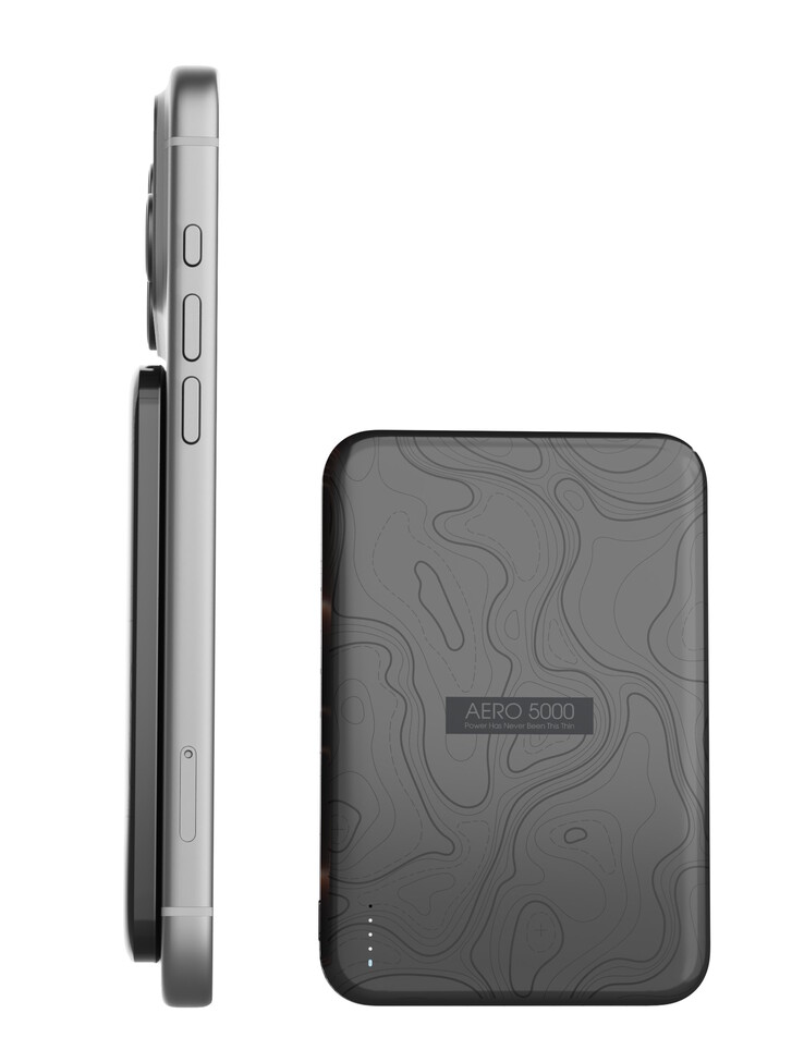 The Tessan Aero 5000 power bank magnetically charges MagSafe-compatible phones.