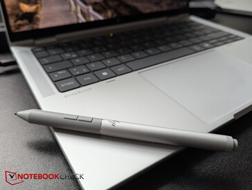 HP Active Pen G3 resting magnetically on the palm rest
