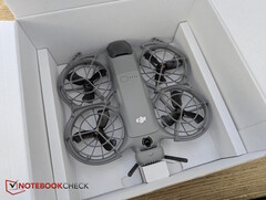 The DJI Neo 2 in its packaging. (Image source: Notebookcheck)