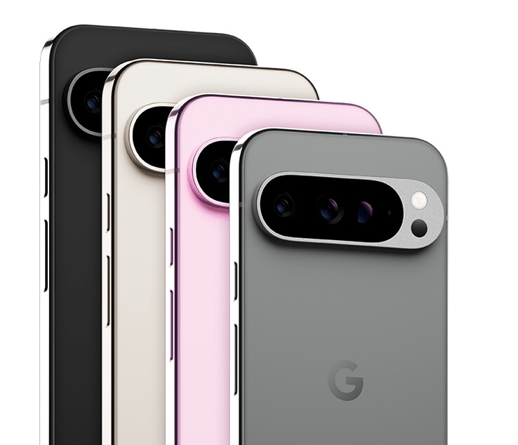 The Pixel 9 Pro XL's four reputed launch colours. (Image source: Evan Blass)