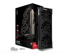The XFX Swift series of Radeon RX 9070 XT (Pictured) and RX 9070 cards has triple fan coolers. (Image source: XFX)