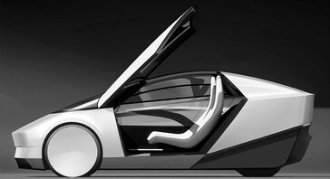 Robotaxi prototype butterfly doors