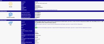 The DG1 scored just 1815 in SiSoft Sandra's FP32 benchmark (Image source: Hardware Times)