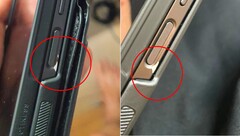 The $1700 Galaxy Z Fold 6 and possibly other Samsung phones have a problem with peeling paint. (Image source: u/Hungry_Low_3149, edited)