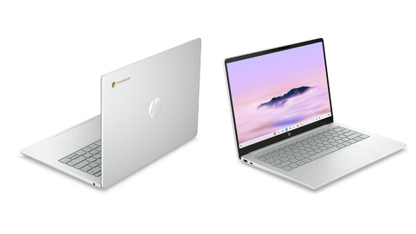 HP Chromebook 14 (2026) in Glacier Silver. (Image source: HP)