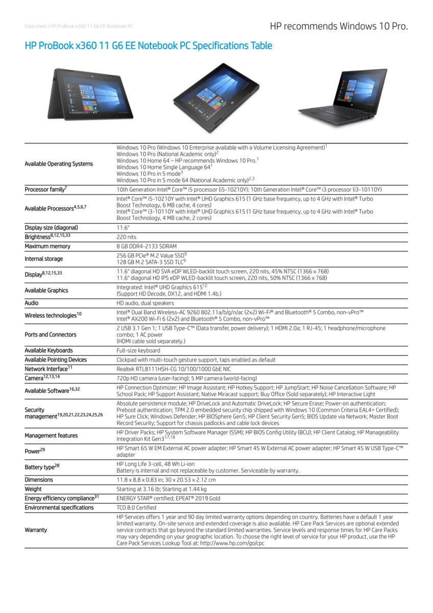 Hp Probook X360 11 G6 Education Edition Coming With Amber Lake Y Core I3 y And I5 y In March Notebookcheck Net News Hp Probook X360 11 G6 Education Edition Coming With Amber Lake Y Core I3 y And I5 y In March Notebookcheck Net News