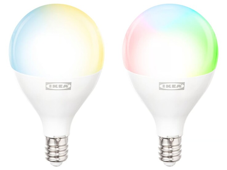 The IKEA Kajplats LED bulb E12 smart globe/opal white