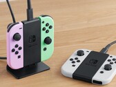 The Joy-Con Charging Stand can be used vertically or laid flat on a table. (Image source: Nintendo)