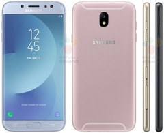 Samsung Galaxy J7 (2017) Android smartphone press render leak late May 2017