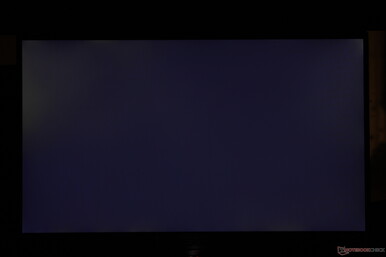 Slight uneven backlight bleeding along the top edge and corners
