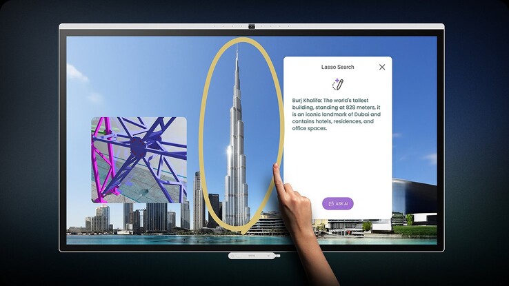 The CP05 collaborative display features up to 50-point touch input. 