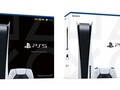 Digital Edition (L) and standard PS5 (R). (Image source: Sony/@videogamedeals - edited)