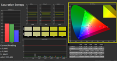 Calman ColorChecker: DisplayP3 display mode - saturation