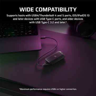 The model is also compatible with older USB standards. (Image source: Corsair)