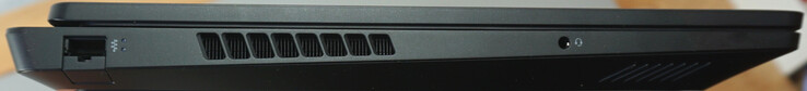 Connections left side: 1 Gbit LAN port, headset