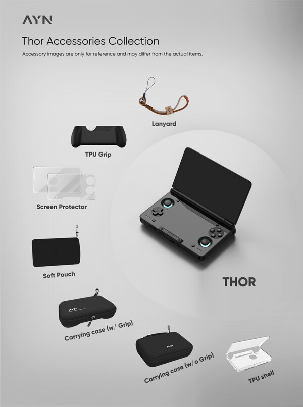 The AYN Thor accessories May look different from what is shown in the image. (Image source: AYN Technologies)