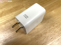 The included 100-Watt charger