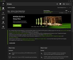 Nvidia GeForce Game Ready Driver 572.16 downloading via the Nvidia app (Image source: Own)