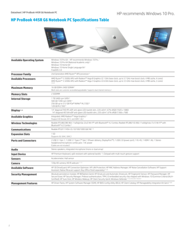 HP ProBook 445R G6 specifications