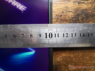 Narrow side and top bezels at the cost of no integrated webcam