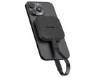The MagSafe-compatible NX-P4MG starts at around $188 in Japan. Pictured: the portable SSD attached to an iPhone. (Image source: Nextorage)