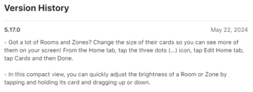 The Philips Hue app version 5.17.0 change log.