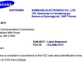 Samsung Glaaxy J7 (2017) FCC compliance certificate