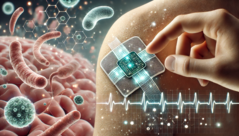 Using targeted stimulation, researchers were able to greatly reduce bacterial growth on porcine skin models. (Image source: Dall-E)