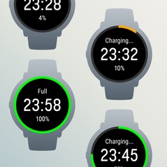 The time is shown during charging