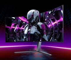 The new AOC Agon Pro gaming monitor features a 34-inch curved dsiplay with an QD-OLED panel.