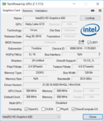 System info: GPU-Z Intel HD Graphics 620