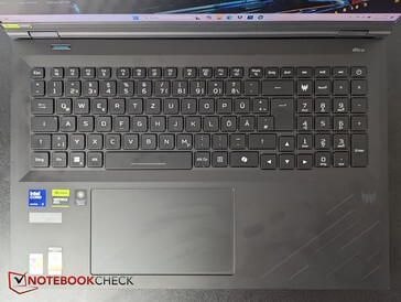 Keyboard and touchpad