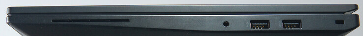 Connections right: SmartCard, headset, 2x USB-A (5 Gbit/s), Kensington lock
