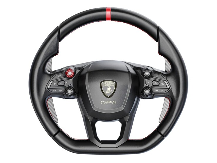 Lamborghini Revuelto replica steering wheel. (Image sour: Moza)