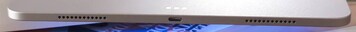 Right: speaker, USB-C port. At the top in the photo: docking port