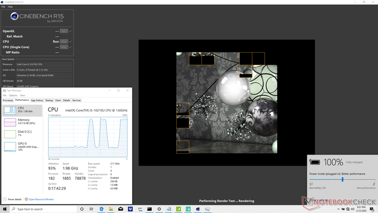 Toggling between Balanced mode and High Performance mode would cause performance spikes as shown by Task Manager