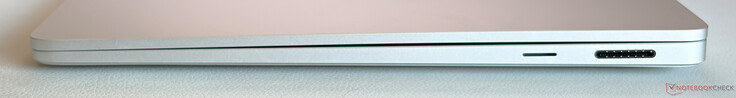 Right: microSD-Express card reader, Surface Connect port