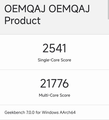 Geekbench result of the 18-core N1X config